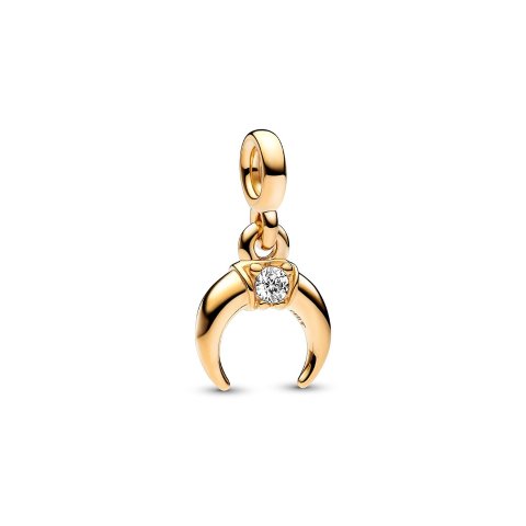 ModubaME 14K 도금 CZ 초승달 미니 댕글 참