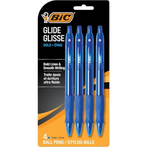 BIC 글라이드 볼드 볼펜 4개입