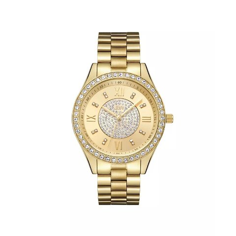 ModubaJbw 여성 Mondrian 다이아몬드 18K 골드 도금 스테인리스 워치 37mm
