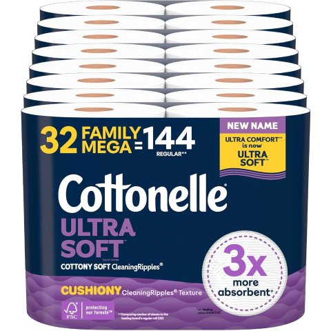 Moduba섭스크라이브 주문 시 25% 할인쿠폰Cottonelle 울트라 소프트 화장지 패밀리 메가롤 32롤