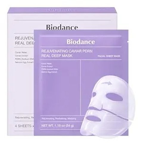 Moduba리쥬버네이팅 캐비아 PDRN 리얼 딥 마스크 34g x 4매