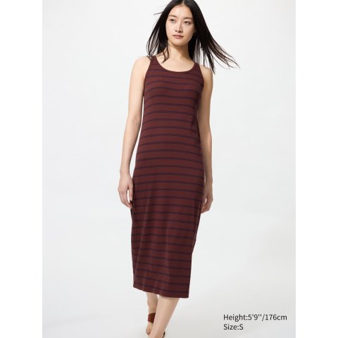 Moduba리브드 브라 드레스 스트라이프