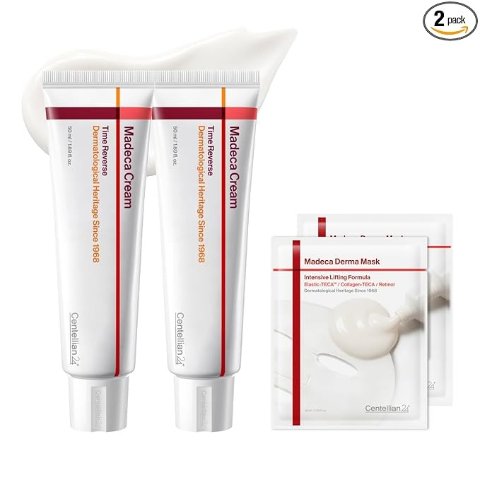Moduba마데카 크림 타임 리버스 50ml 2개입 + 인텐시브 리프팅 마스크 2매 시그니처 에디션