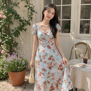 프린티드 미디 드레스 $119.95