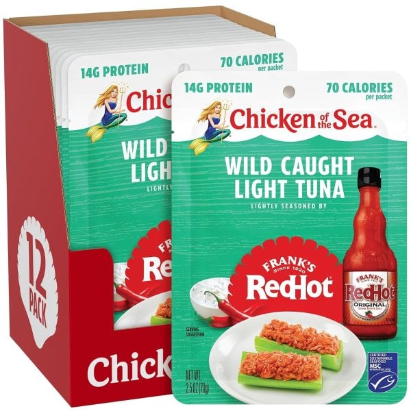 Chicken of the Sea 프랭크 레드핫 참치 파우치 12팩