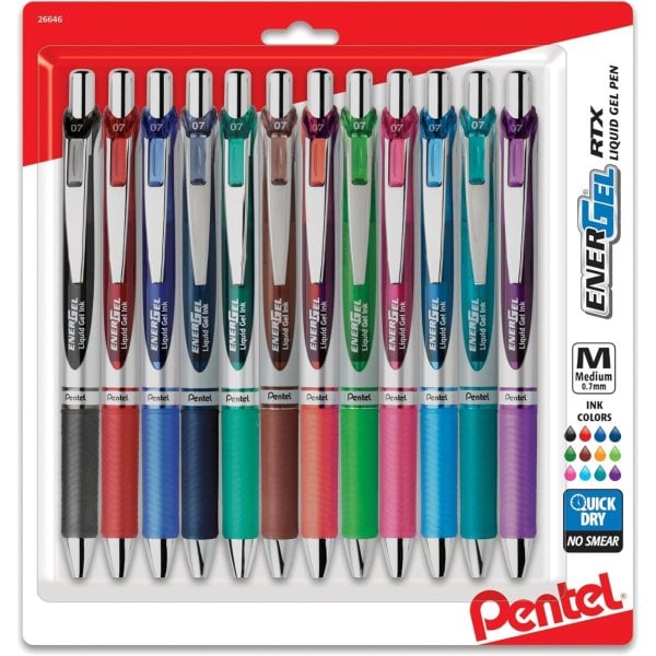 Pentel EnerGel RTX 리퀴드 젤펜 12팩