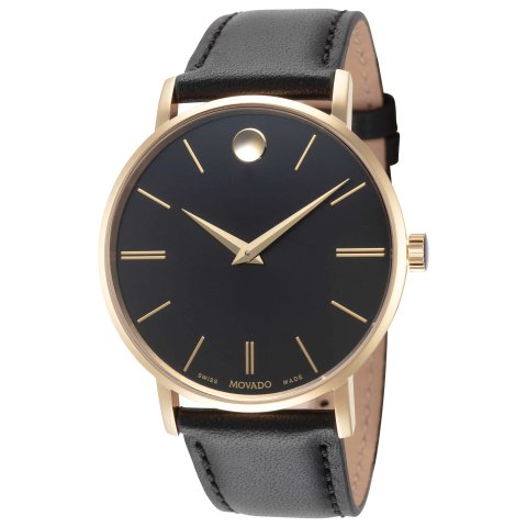 Moduba할인코드 MOV15 클립Movado 시그니처 쿼츠 블랙 다이얼 남성 시계