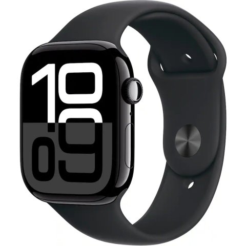 ModubaGeek Squad 인증 리퍼 Apple Watch Series 10 GPS 46mm 알루미늄 블랙 스포츠 밴드 제트 블랙 TI-GSRF MWWP3LW/A