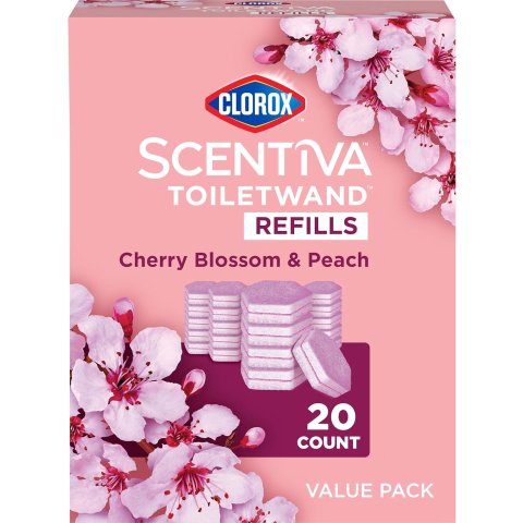 ModubaClorox Scentiva 토일렛완드 리필 체리블라썸 피치향 20개입
