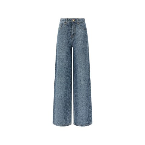 Moduba라인스톤 장식 크로커다일 이펙트 진