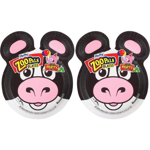 ModubaHefty Zoo Pals 파티 에디션 종이접시