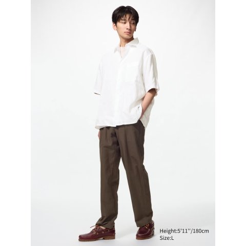 Moduba린넨 블렌드 릴렉스 팬츠