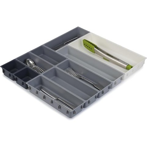 ModubaBlox 10피스 플라스틱 수납 트레이 정리함 그레이