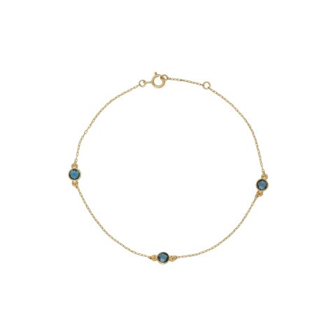 ModubaBony Levy 14K 골드 스테이션 팔찌