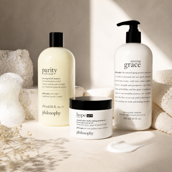 퓨리티 원스텝 클렌저 16oz $44Philosophy 스킨케어 구매 시 12종 기프트 증정