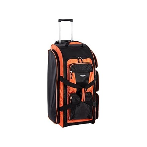 ModubaTravelers Club Xpedition 30인치 멀티포켓 롤링 더플백 브라이트 오렌지 (85130-820)