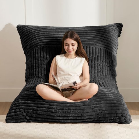 Moduba3in1 대형 빈백 소파 블랙