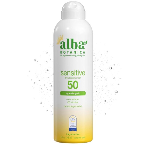 최저가: Alba Botanica 센서티브 선스크린 스프레이 SPF 50