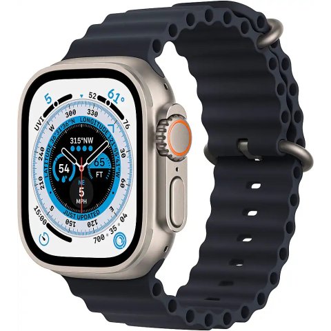 ModubaGeek Squad 인증 리퍼 Watch Ultra GPS + Cellular 49mm 티타늄 미드나이트 오션 밴드 실버 TI-GSRF MQET3LL/A