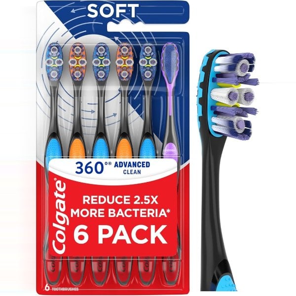 Colgate 360 어드밴스드 클린 칫솔 6개입