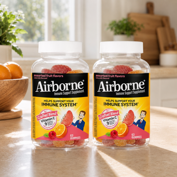 Airborne 비타민 C 750mg 구미 2팩