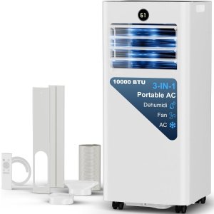 ModubaAKIRES 이동식 에어컨 10,000BTU 리모컨 포함