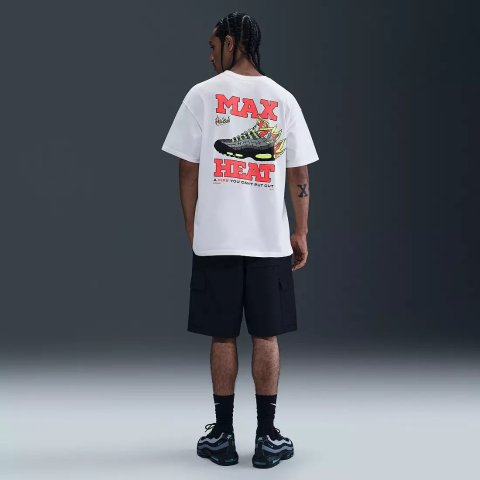 Moduba남성용 Sportswear Max90 Max Heat 그래픽 티셔츠 (화이트)