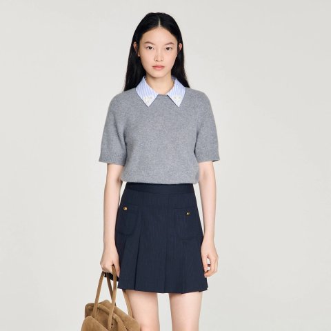 Moduba탈부착 카라 울 스웨터