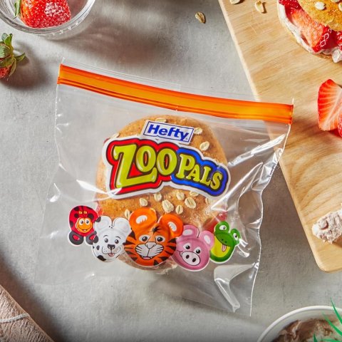 ModubaHefty Zoo Pals 샌드위치 지퍼백 50매입
