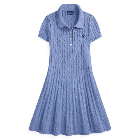 ModubaPolo Ralph Lauren 키즈 케이블 스티치 스웨터 드레스 (주니어)