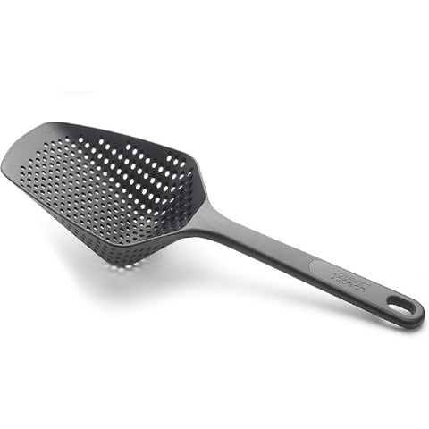 ModubaScoop Plus 콜랜더 스푼 드레인 스트레이너 대형 블랙