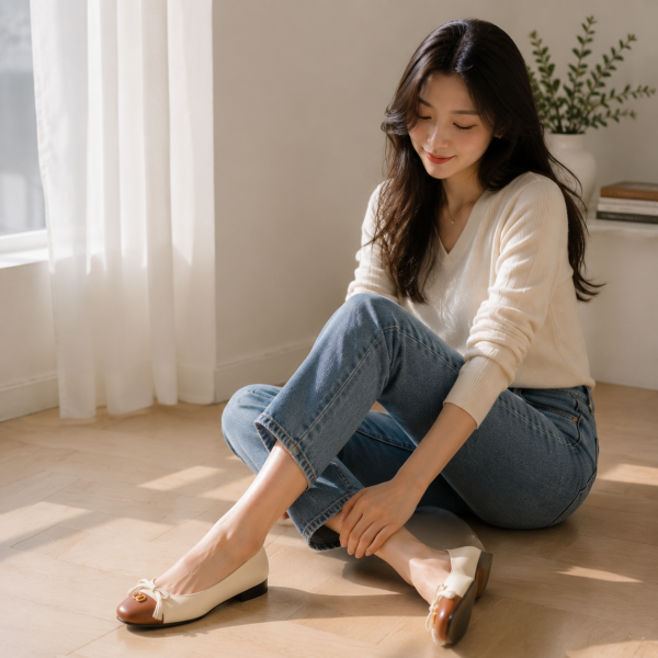 Valentino Garavani 발렛 뒤 로이 키즈킨 발레리나 플랫슈즈