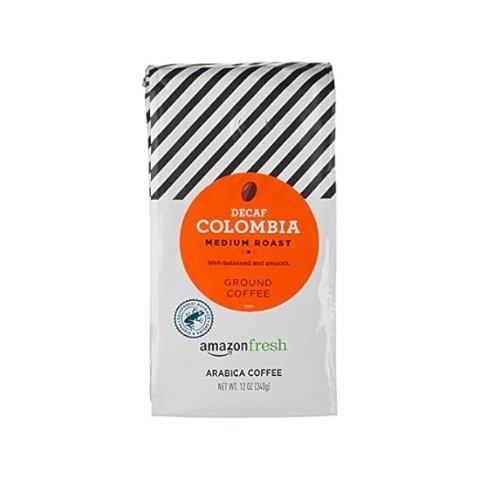 ModubaAmazon Fresh 디카페인 콜롬비아 미디엄 로스트 분쇄 커피 12oz