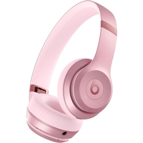 ModubaBeats Solo 4 무선 온이어 블루투스 헤드폰 메탈릭 핑크
