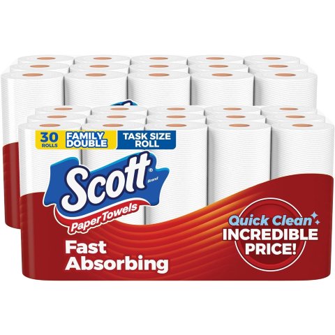 Moduba섭스크라이브 주문 시 25% 할인쿠폰Scott 키친타월 태스크 사이즈 패밀리 더블롤 30롤