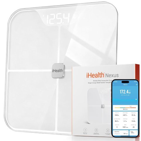 ModubaNexus 스마트 체중계 블루투스 체성분 측정 화이트