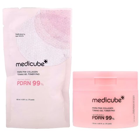 ModubaMedicube PDRN 핑크 콜라겐 토닝 젤 토너 패드 70매입