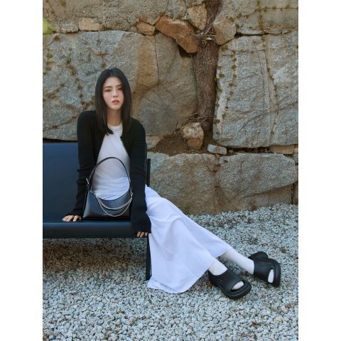 Moduba에바 스컬프처럴 플랫폼 샌들 - 블랙