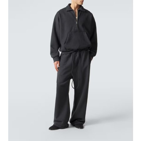 ModubaFear of God 코튼 저지 하프집업 스웨트셔츠