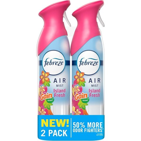ModubaFebreze 에어 미스트 방향제 게인 아일랜드 프레시향 8.1oz 2개입