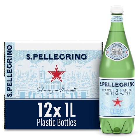 S.Pellegrino 스파클링 내추럴 미네랄 워터 12팩