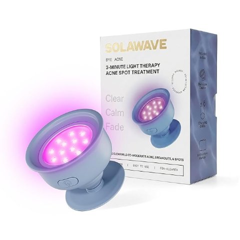 ModubaBye Acne 블루 & 레드 라이트 테라피 LED 페이스 완드 여드름 케어 디바이스