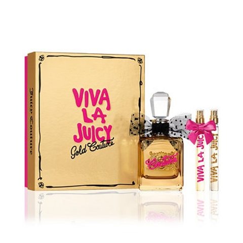 Moduba$173 상당 세트Juicy Couture 비바 라 쥬시 골드 쿠튀르 오 드 퍼퓸 3종 세트