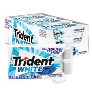 Trident White 무설탕 껌 9팩