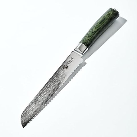 Moduba8인치 일본식 다마스커스 스테인리스 브레드 나이프