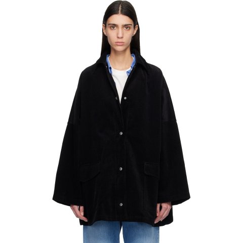 Moduba블랙 코듀로이 오버셔츠 초어 재킷