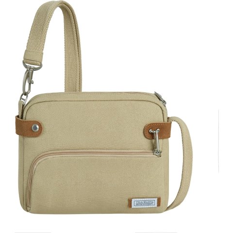 ModubaTravelon Anti-Theft Heritage 스몰 크로스바디 백 내추럴