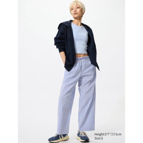 Moduba여성 스트라이프 이지 팬츠