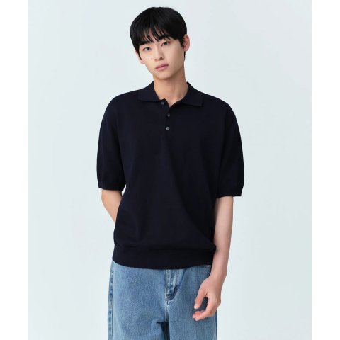 Moduba워셔블 수피마 코튼 니트 폴로 셔츠