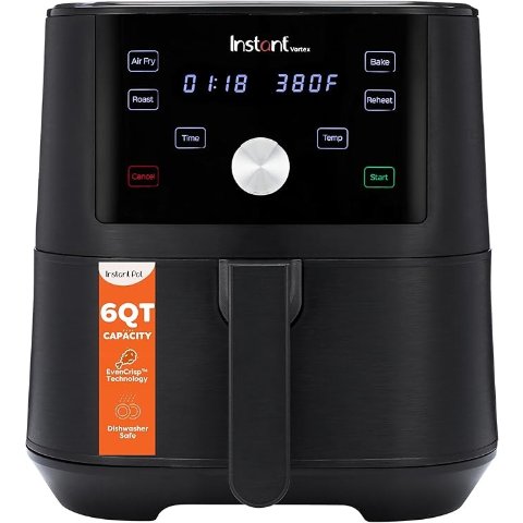 ModubaInstant Pot Vortex 6QT XL 에어프라이어 4-in-1 블랙